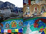 14 04 Gompa Near Tangnag With Statues Of Avalokiteshvara, Amitabha, Padmasambhava, And Paintings Of Hayagriva, Vajrasattva, Buddha, Padmasambhava, Chorten, Blue Dakini The gentle trail from Tangnag (4350m) goes down the Hinku Valley on the west bank of the Hinku Khola, reaching a small gompa beneath a great rock overhang in just 27 minutes. The gompa has statues of Avalokiteshvara, Amitabha and Padmasambhava, and paintings of a red Hayagriva, Vajrasattva in yab yum with his consort Vajratopa, Buddha, Padmasambhava, a chorten, and a blue Dakini.